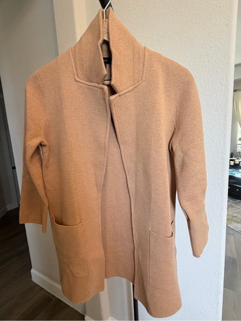 J.Crew Open Front Sweater Blazer Camel Tan Women’s XXS